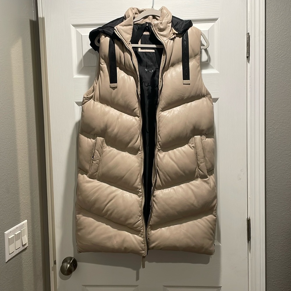 Mauritius Leather Puffer Vest